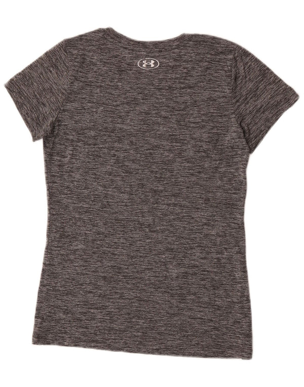 Женская футболка с рисунком Under Armour Heat Gear Top UK 6 XS Серая в крапинку