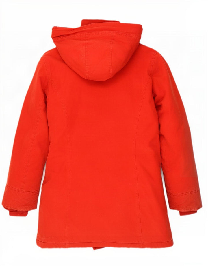 Женская стеганая куртка Woolrich с капюшоном UK 14, хлопковый средний красный цвет