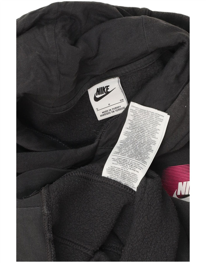 Мужской джемпер с капюшоном Nike, маленький серый, хлопковый