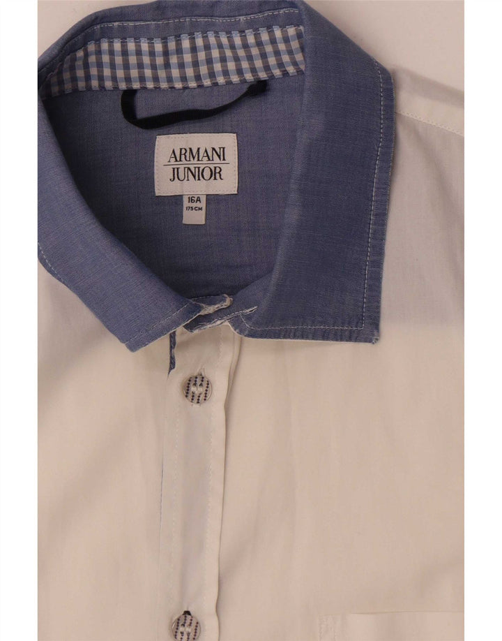 Рубашка Armani Junior для мальчиков 15-16 лет, белая