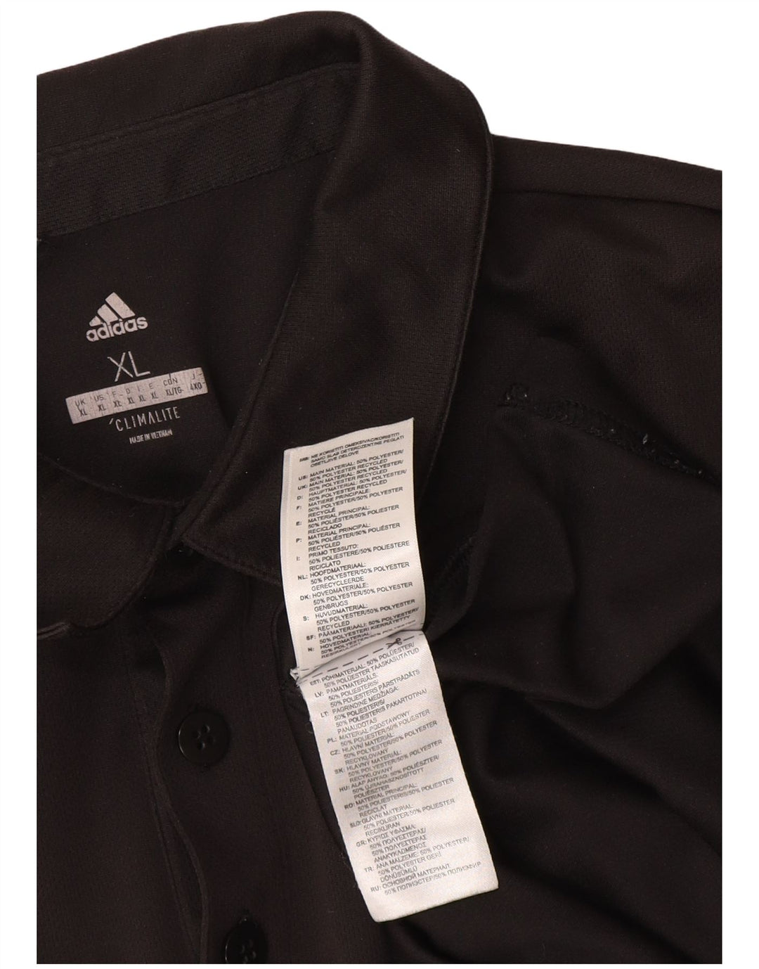 Мужская рубашка поло Adidas Climalite XL, черный полиэстер