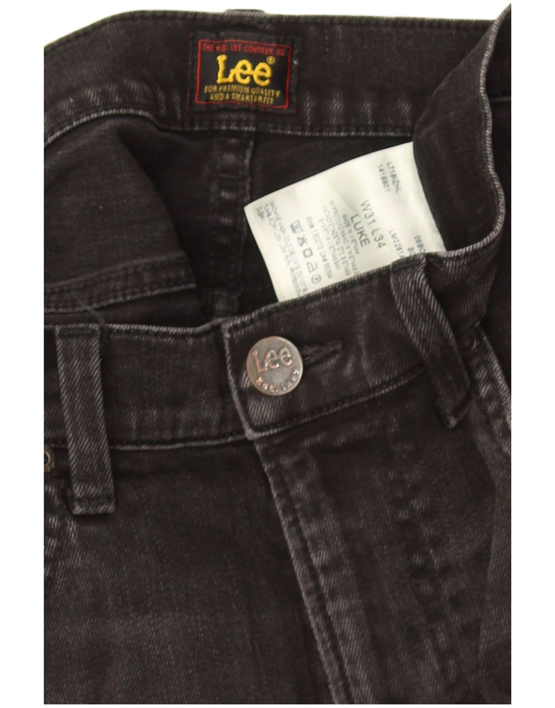 Мужские джинсы Lee Luke Slim W31 L31, черный хлопок