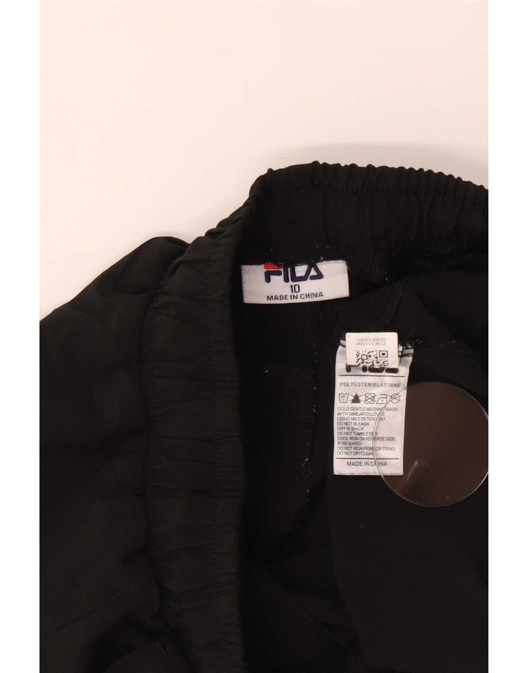Женские спортивные шорты Fila UK 10, маленькие черные из полиэстера
