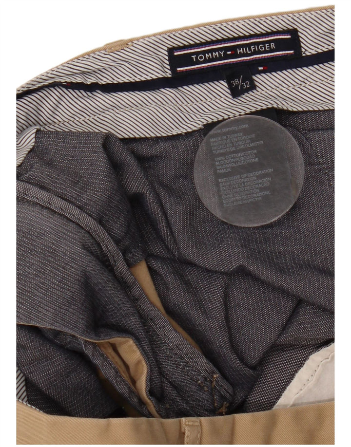 TOMMY HILFIGER Мужские прямые брюки чинос W38 L32 Бежевый хлопок