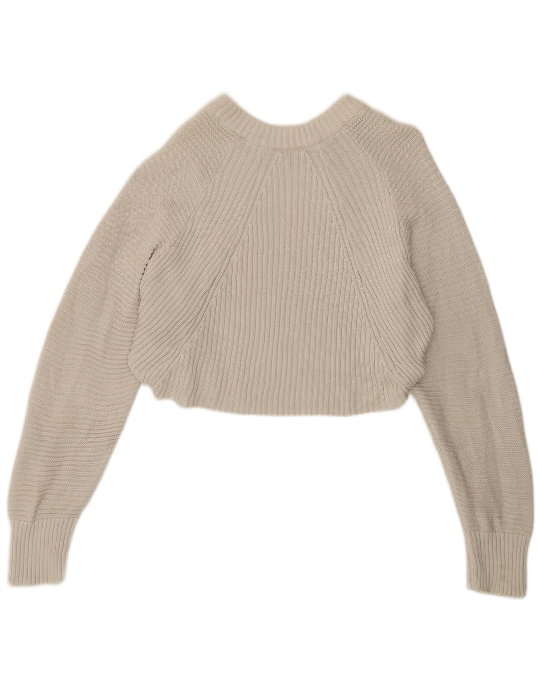 Женский укороченный свободный джемпер с круглым вырезом Topshop UK 12, средний белый цвет