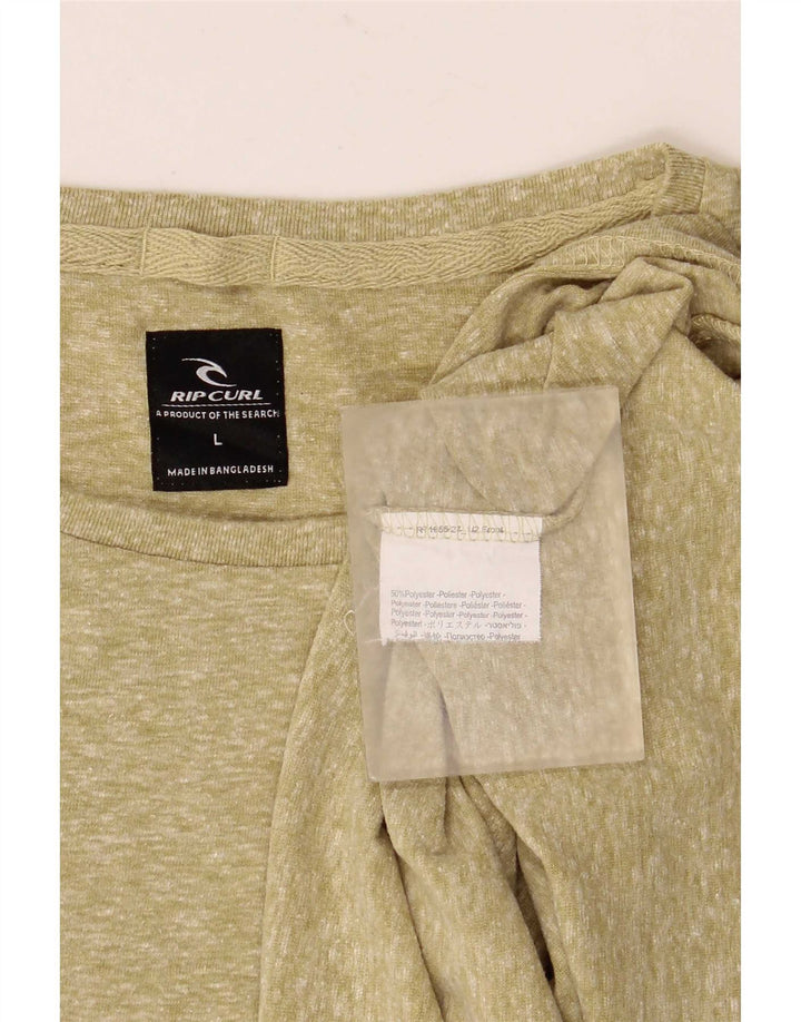 Мужская футболка с рисунком Rip Curl, большой полиэстер цвета хаки с крапинками