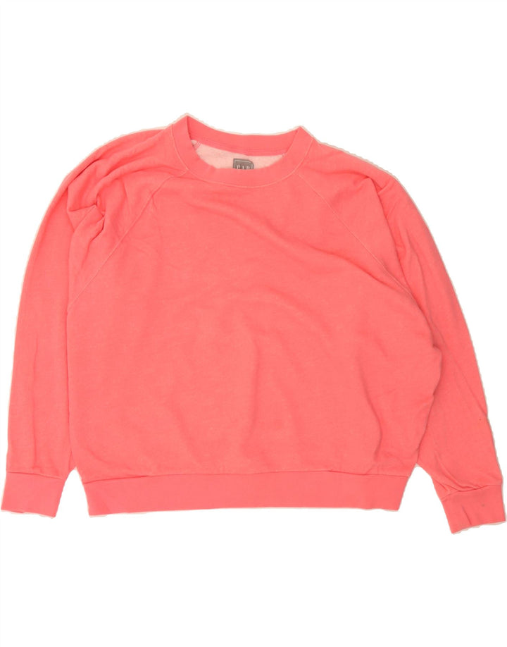 GAP Womens Oversized Sweatshirt Jumper UK 18 XL Pink Cotton Vintage Gap and Second-Hand Gap from Messina Hembry 