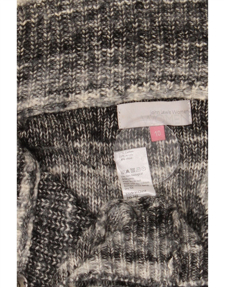 Женский удлиненный кардиган John Lewis, Великобритания, 10, маленький серый в полоску