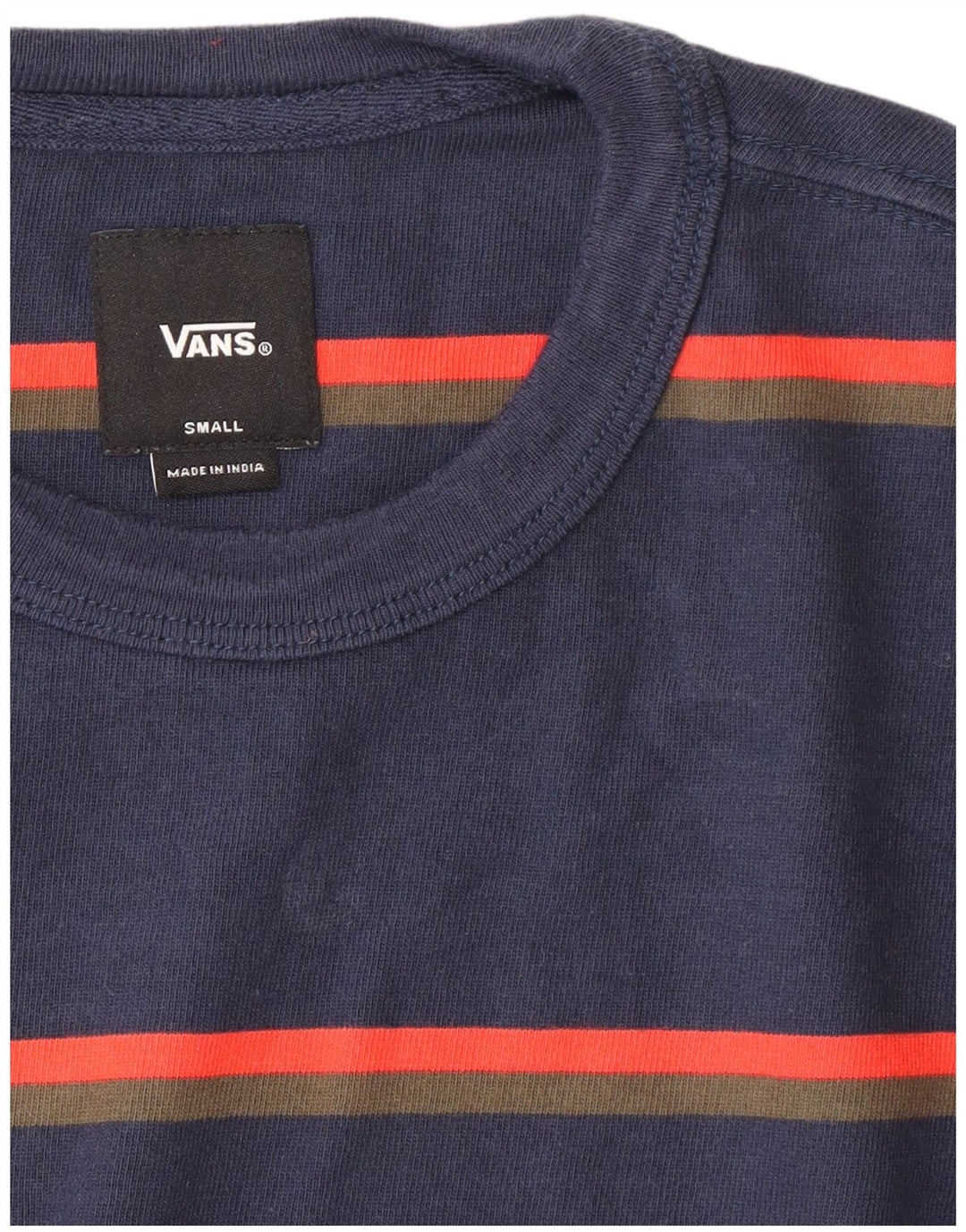 Мужской топ VANS с длинным рукавом, маленький темно-синий в полоску