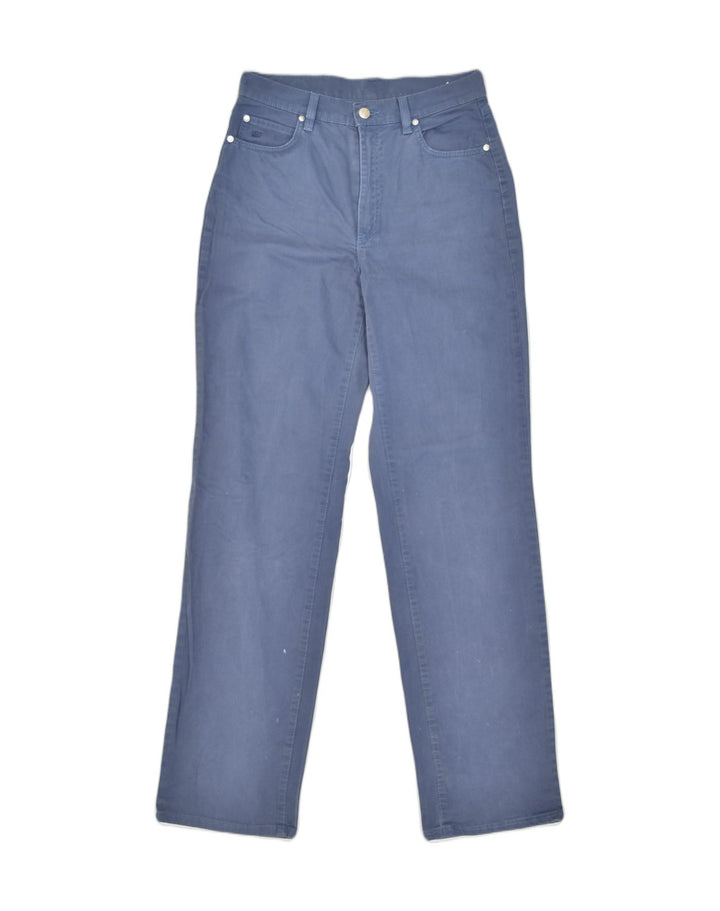 LAURA BIAGIOTTI Womens Straight Casual Trousers W31 L33 Blue Cotton | Vintage | Thrift | Second-Hand | Used Clothing | Messina Hembry 