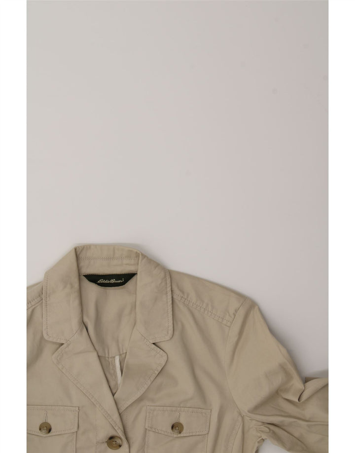 EDDIE BAUER Womens 4 Button Blazer Jacket US 6 Medium Beige Cotton Vintage Eddie Bauer and Second-Hand Eddie Bauer from Messina Hembry 