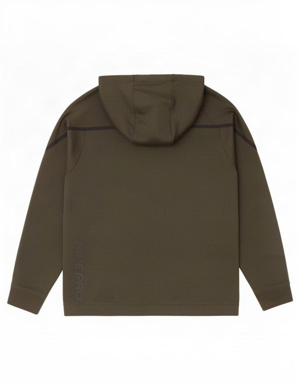 Мужской свободный джемпер с капюшоном Nike Dri Fit, маленький цвет, полиэстер цвета хаки