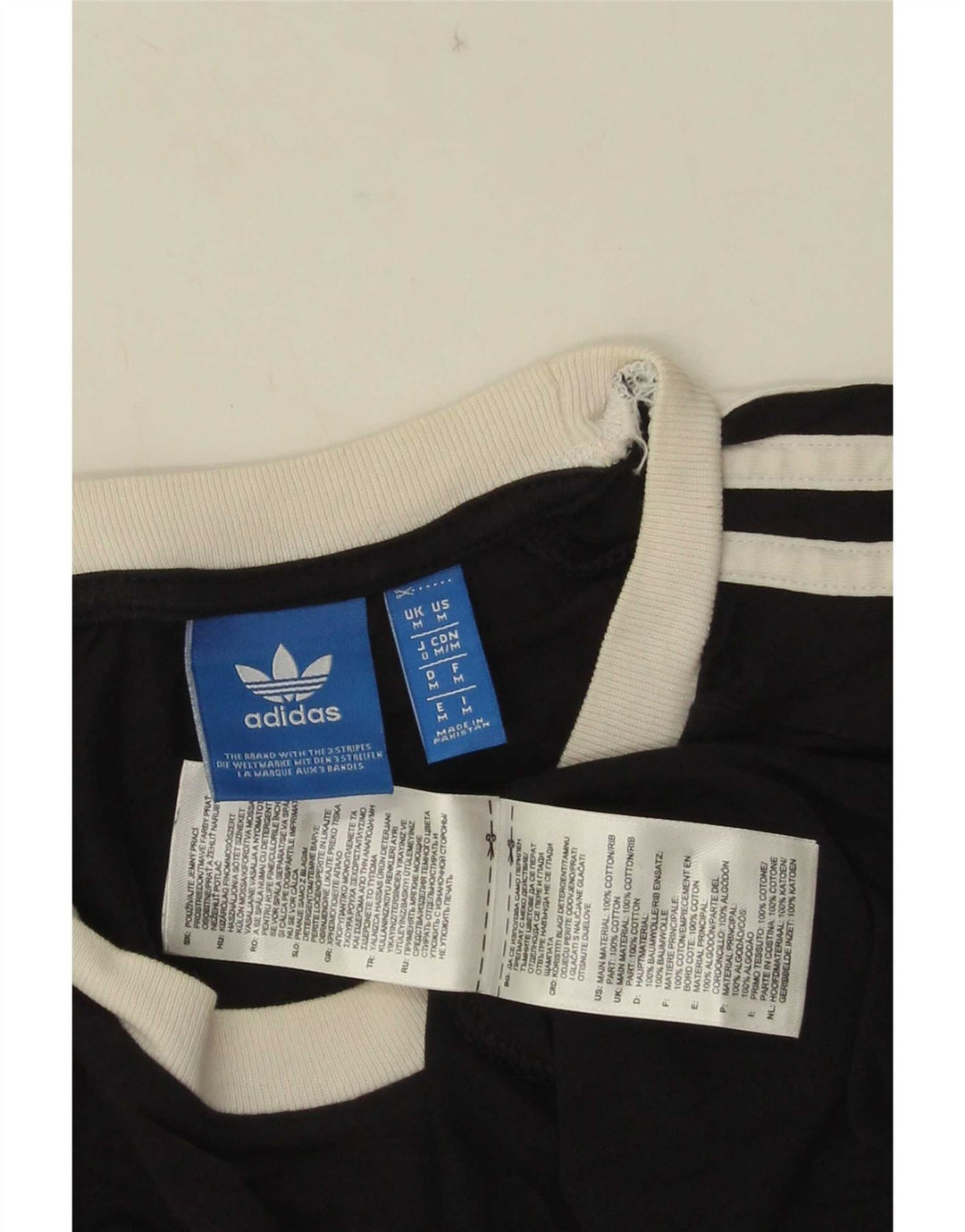 Adidas Мужская футболка с рисунком Топ среднего размера, черный хлопок