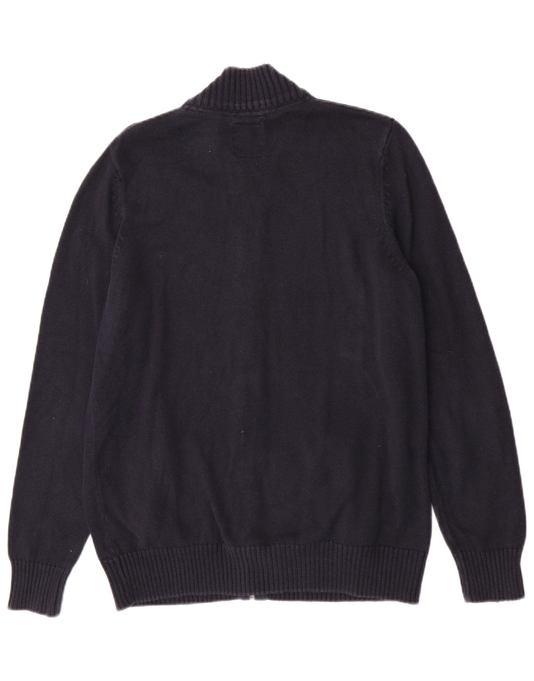 Crew Clothing Мужской кардиган-свитер среднего размера, темно-синий, хлопок