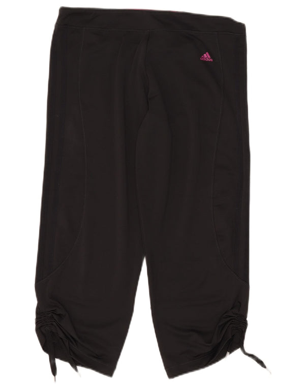 Женские спортивные брюки-капри Adidas Climalite UK 16, большие черные