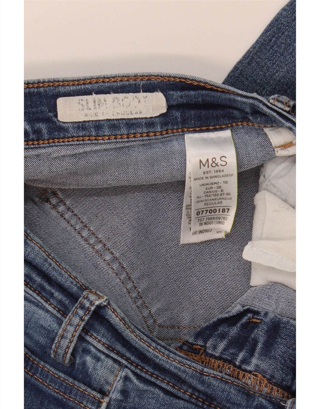 Женские джинсы стандартного кроя MARKS & SPENCER UK 10, маленькие W30 L30, синие