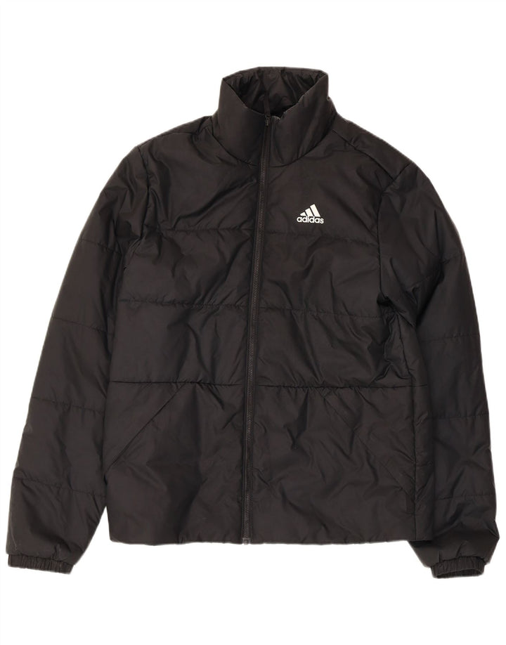 Мужская стеганая куртка Adidas UK 36 маленькая черная из полиэстера