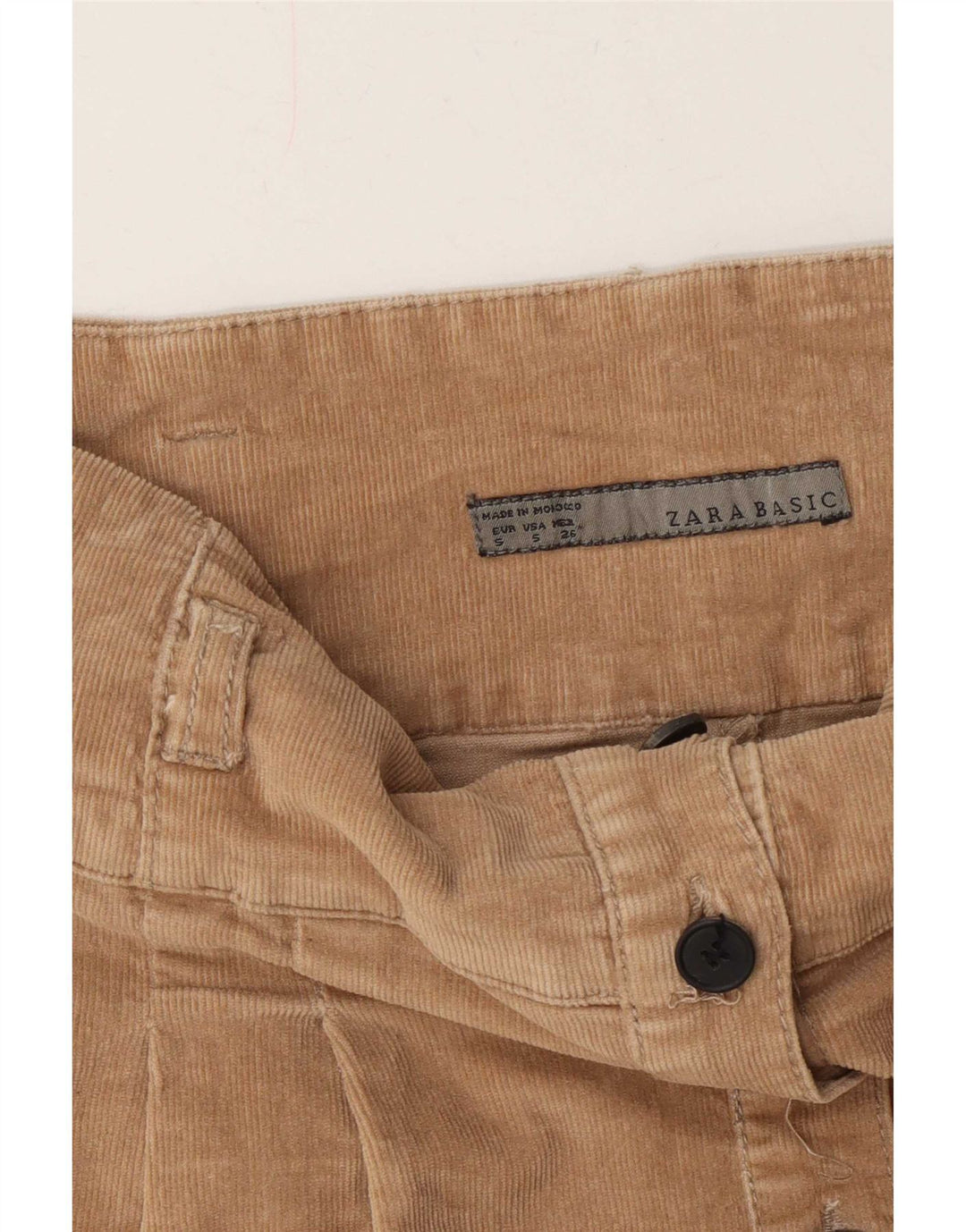 Женская вельветовая юбка Zara, маленькая W26, бежевая