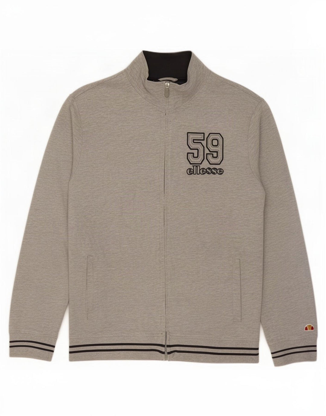 Мужская спортивная куртка Ellesse с графическим рисунком XL, серая в крапинку