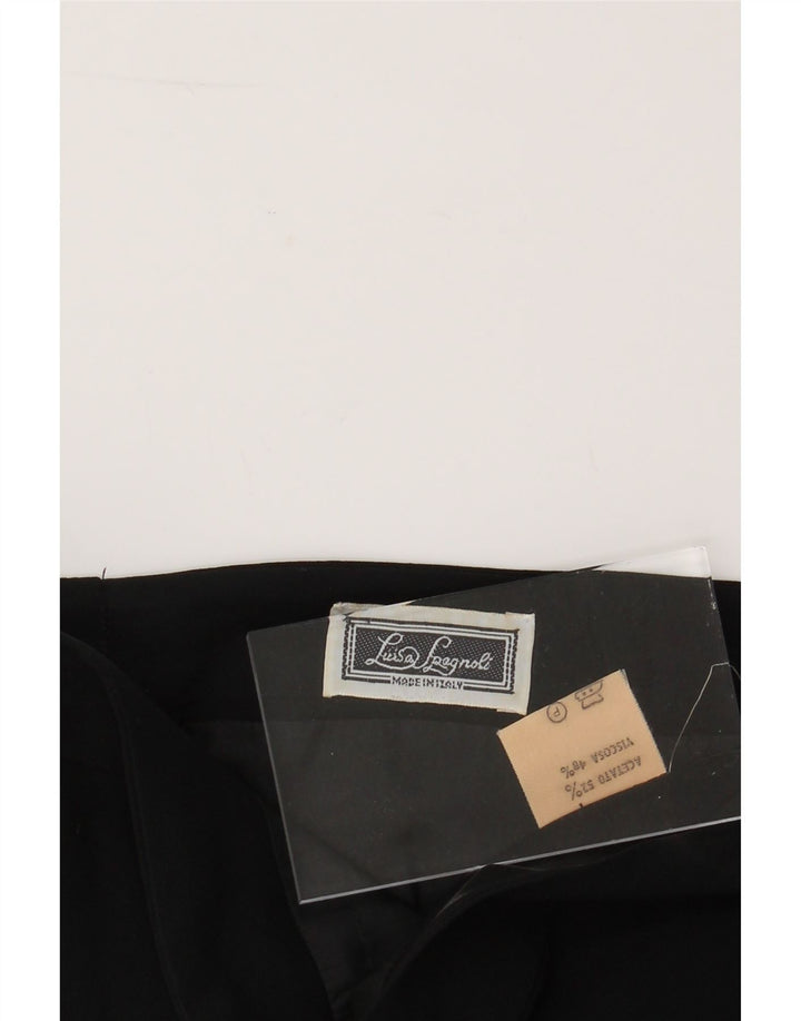 LUISA SPAGNOLI Womens Straight Skirt W32 Large  Black Acetate Vintage Luisa Spagnoli and Second-Hand Luisa Spagnoli from Messina Hembry 