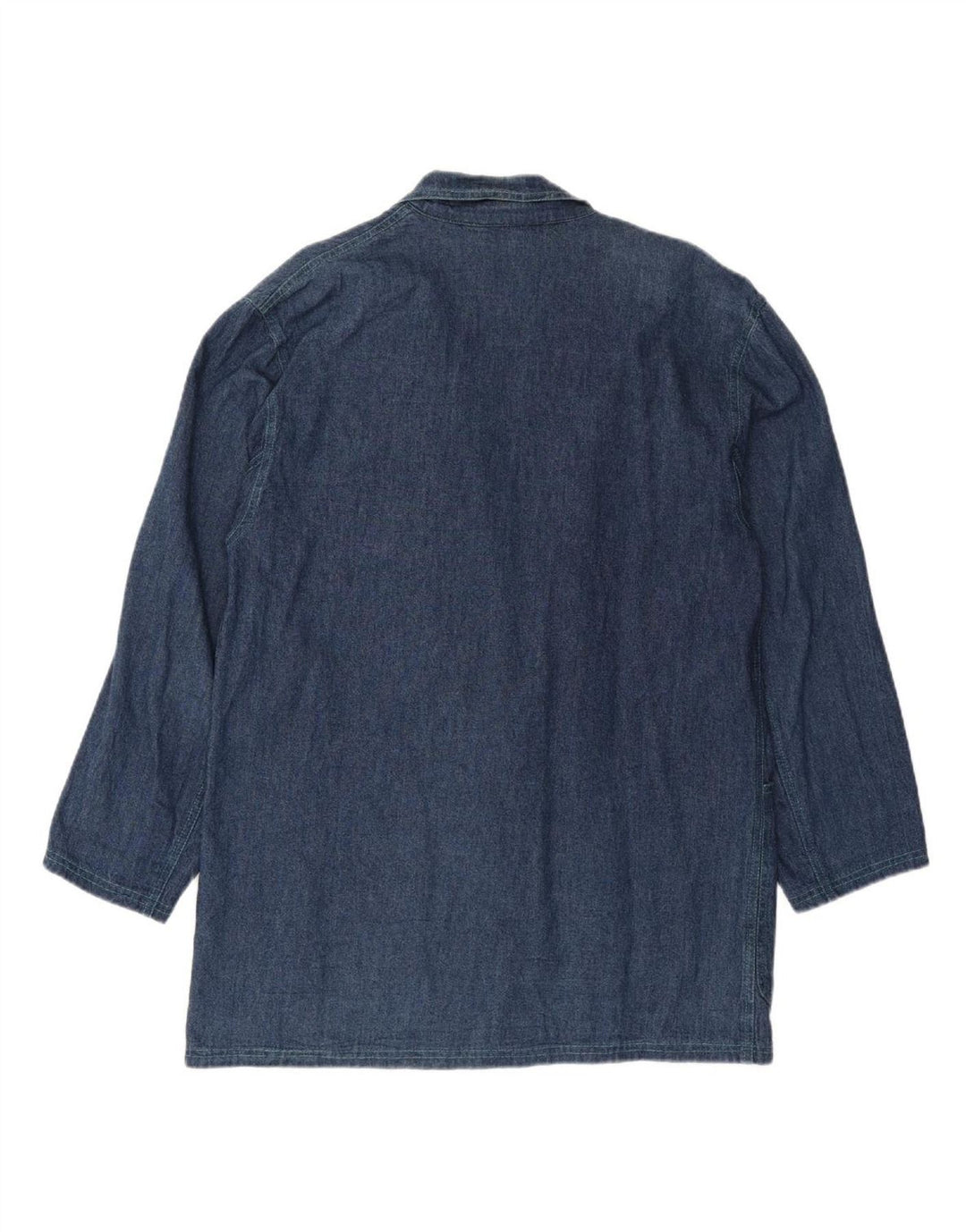 VINTAGE Womens Oversized 2 Button Denim Blazer Jacket IT 40 Small Blue