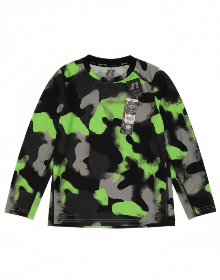 Топ Dri-Power для мальчиков Russell Athletic с длинными рукавами, маленький размер, черный, 6–7 лет