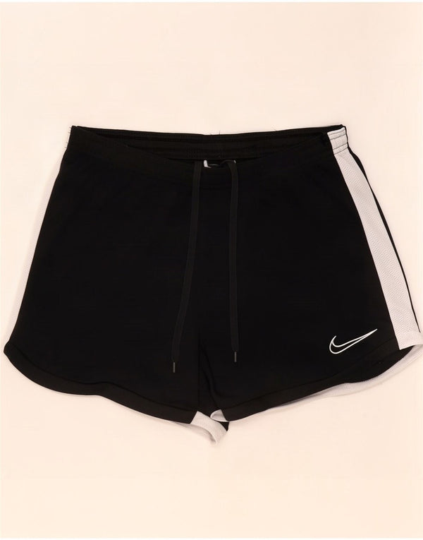 Женские спортивные шорты Nike Dri Fit UK 10, маленькие черные, полиэстер с цветными блоками