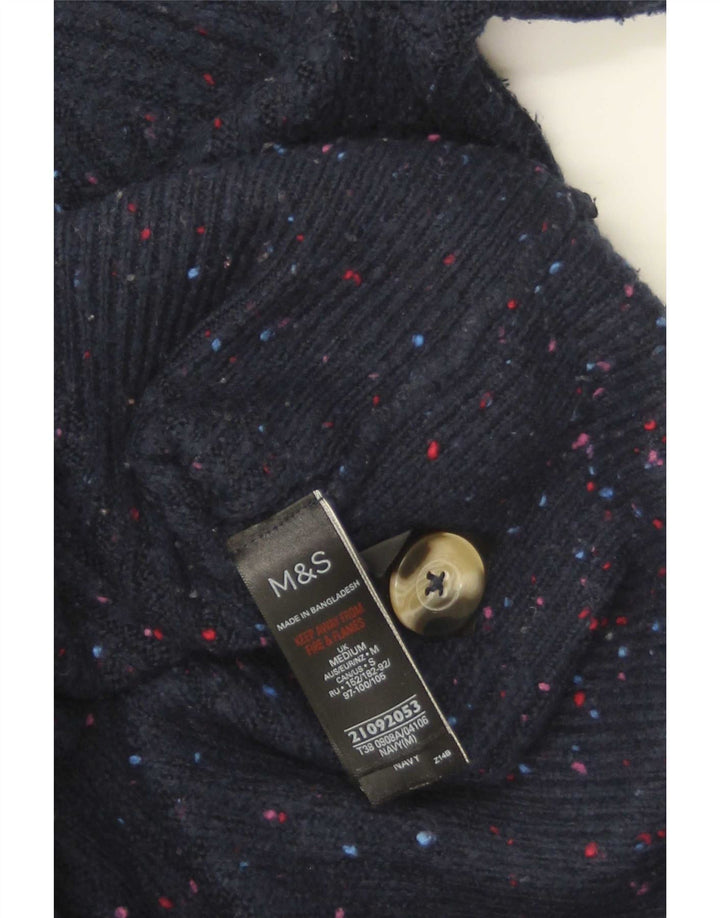 Женский кардиган Marks & Spencer UK 14, средний темно-синий в крапинку