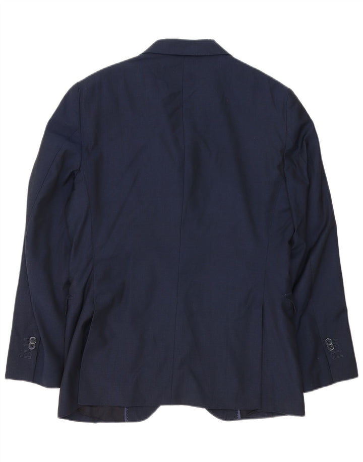 Мужской пиджак Massimo Dutti на 2 пуговицах IT 48 Medium Navy Blue Wool