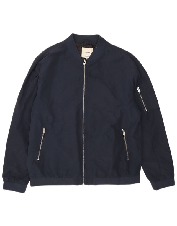 Мужская куртка-бомбер Jack & Jones UK 44 2XL Темно-синий