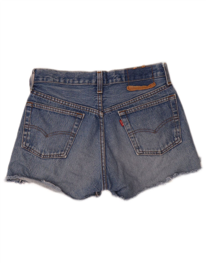 Женские джинсовые шорты Levi's с эффектом потертости W26, маленькие синие