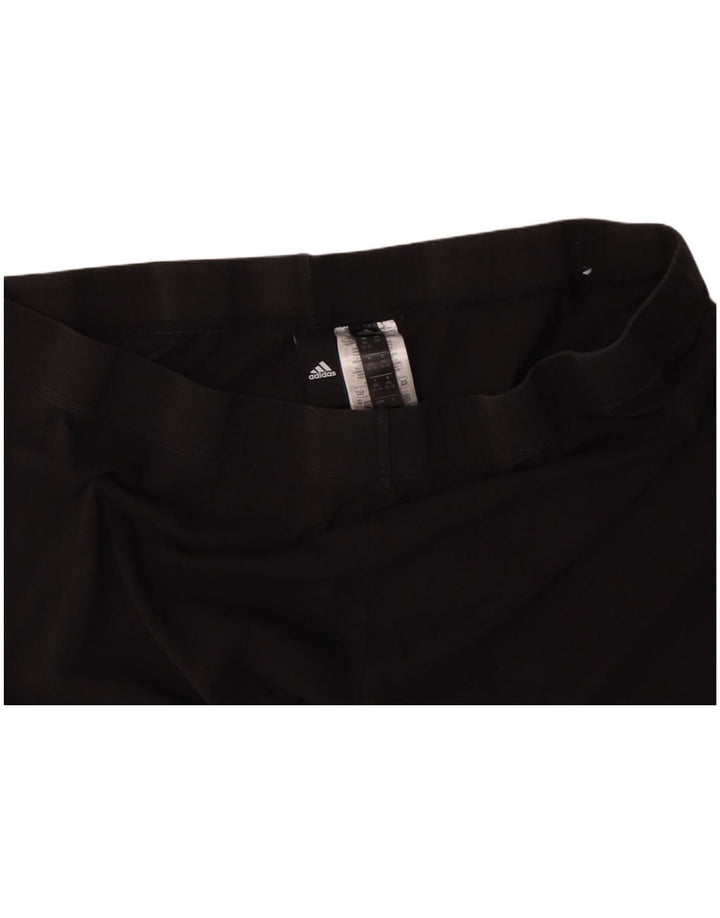 Женские леггинсы с рисунком ADIDAS UK 24/26 2XL, черные, хлопок