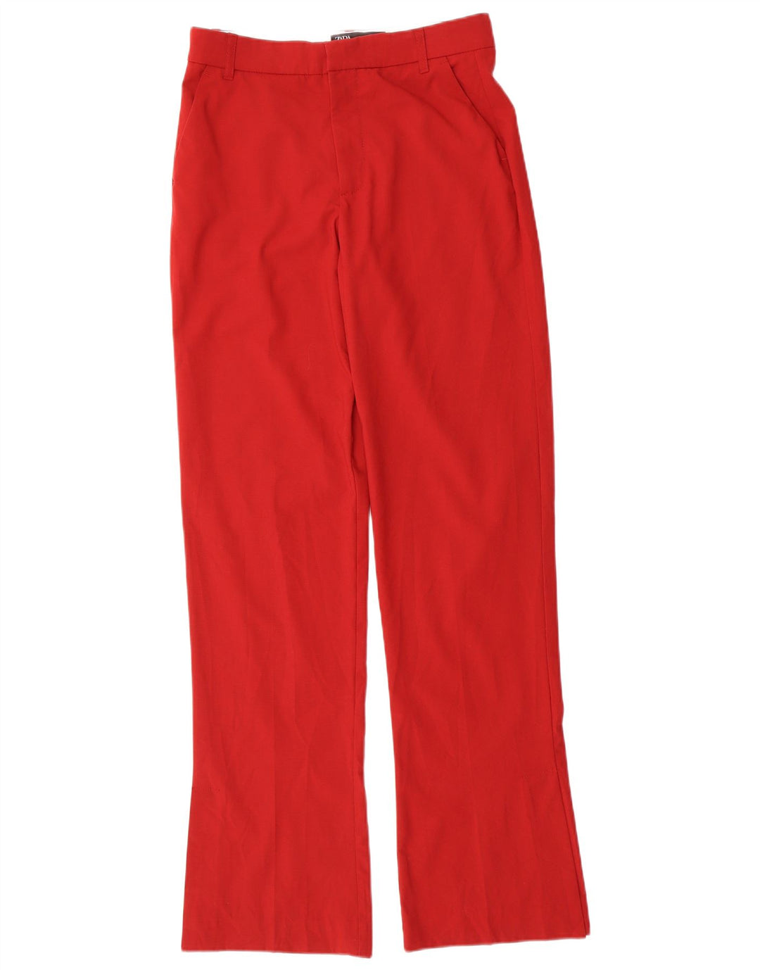 Женские брюки чинос Zara Bootcut, маленькие W26 L33, красный полиэстер