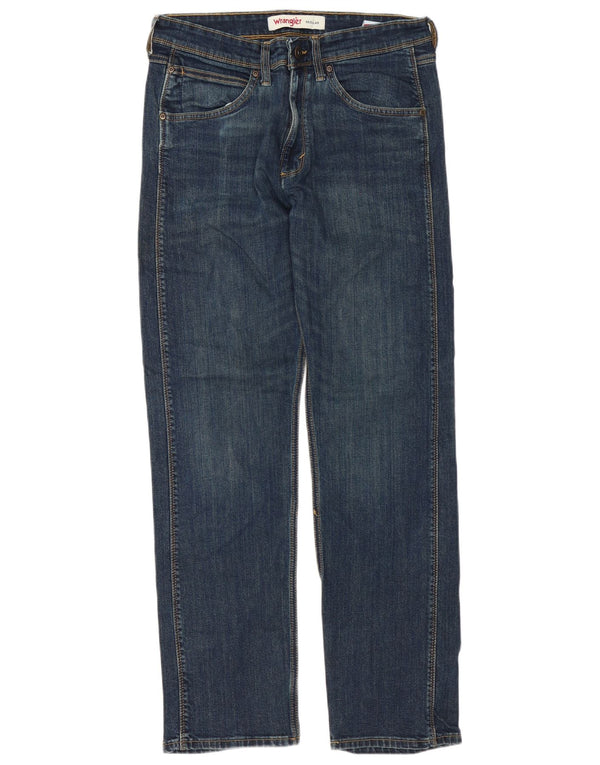 Мужские прямые джинсы Wrangler стандартного кроя W30 L30, синие, хлопок