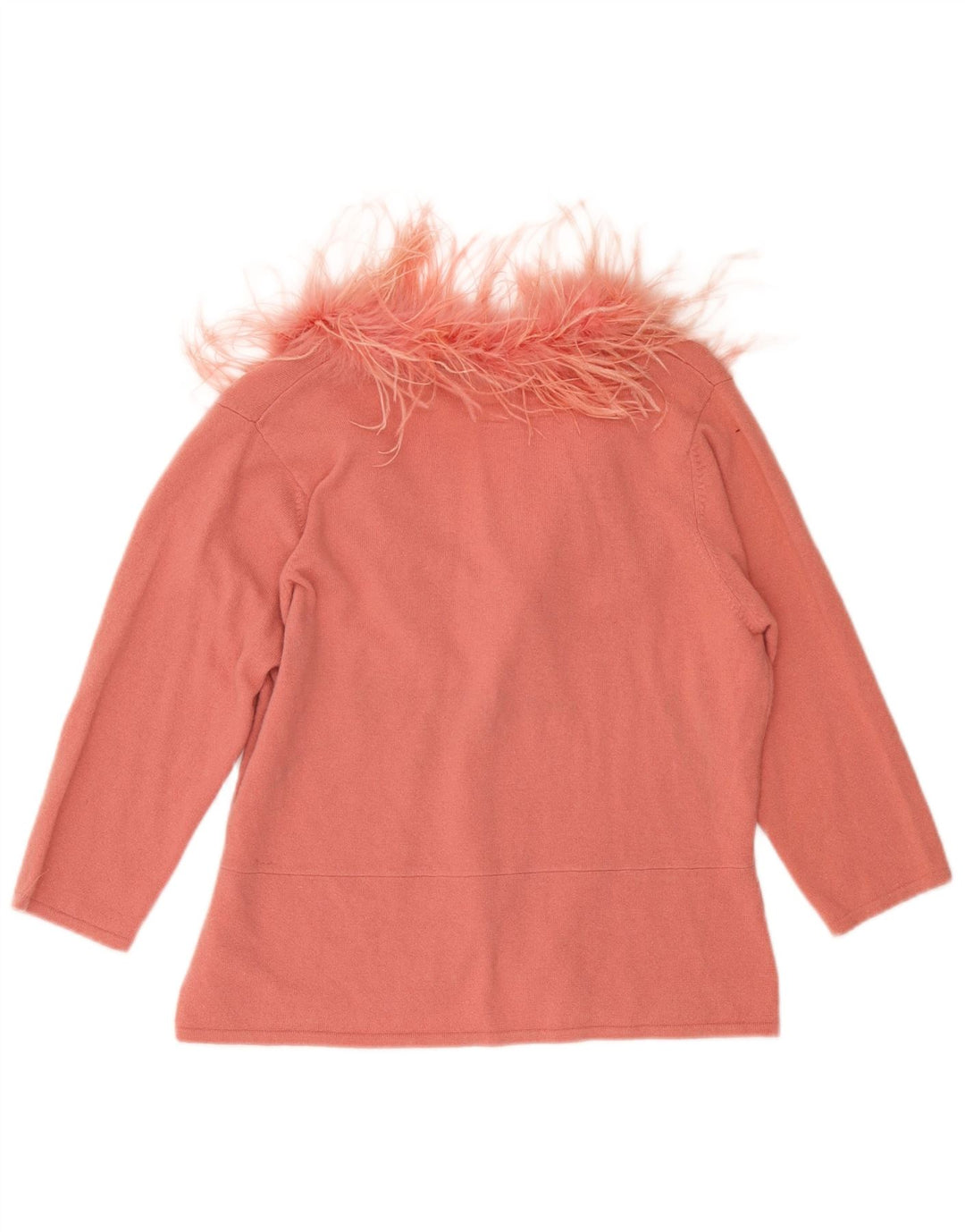 Женский кардиган Monsoon с рукавом 3/4, Великобритания, 18 XL, розовая шерсть