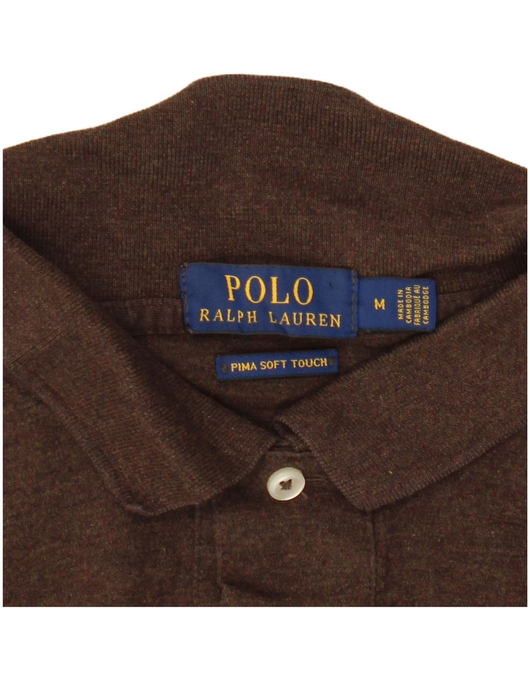 Мужская рубашка поло Polo Ralph Lauren среднего коричневого цвета