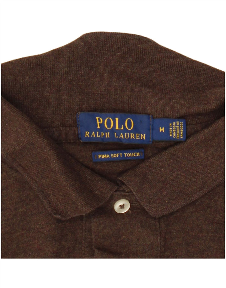 Мужская рубашка поло Polo Ralph Lauren среднего коричневого цвета