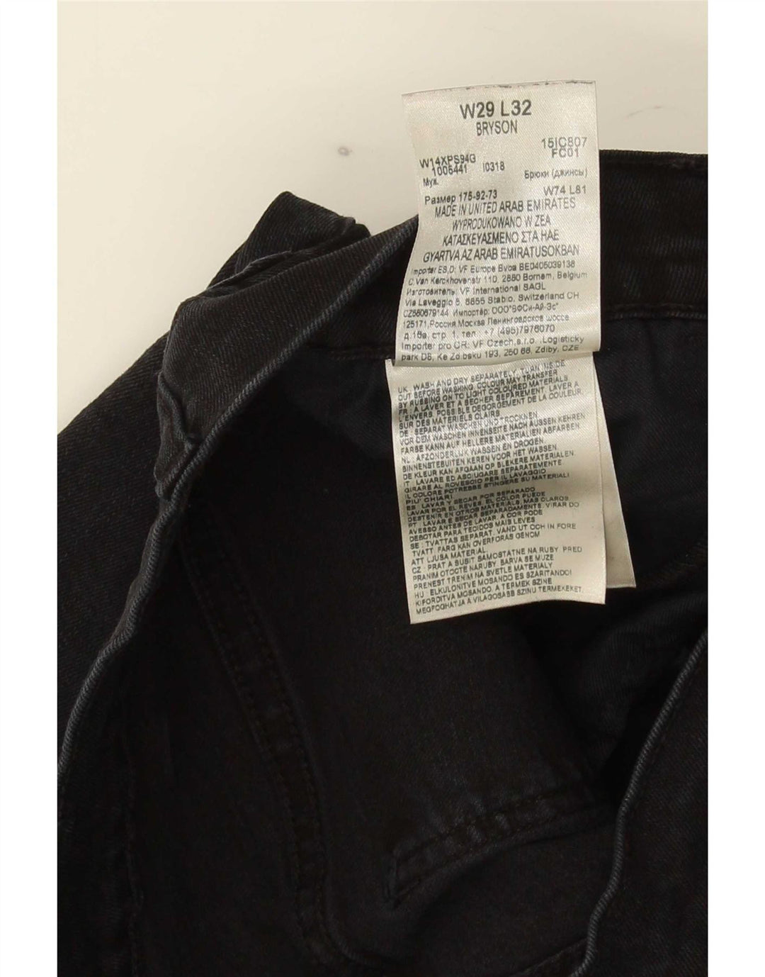 Женские джинсы Wrangler Bryson Slim W29 L32, черный хлопок