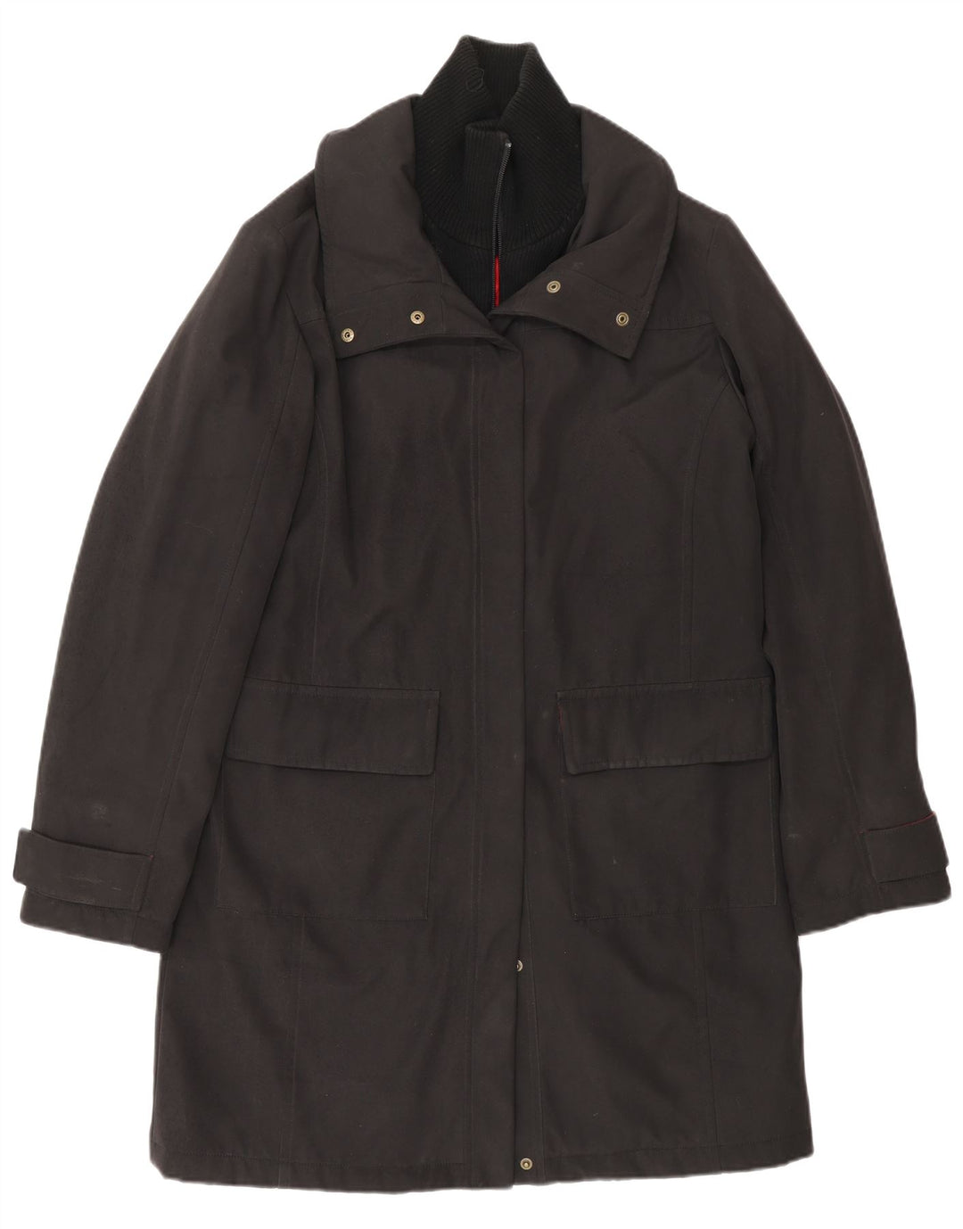 TOMMY HILFIGER Женская ветровка UK 16, большой черный полиэстер