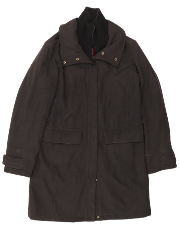 TOMMY HILFIGER Женская ветровка UK 16, большой черный полиэстер