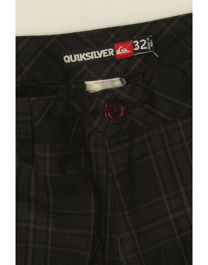 Мужские шорты чинос Quiksilver W32, средние, черные в клетку