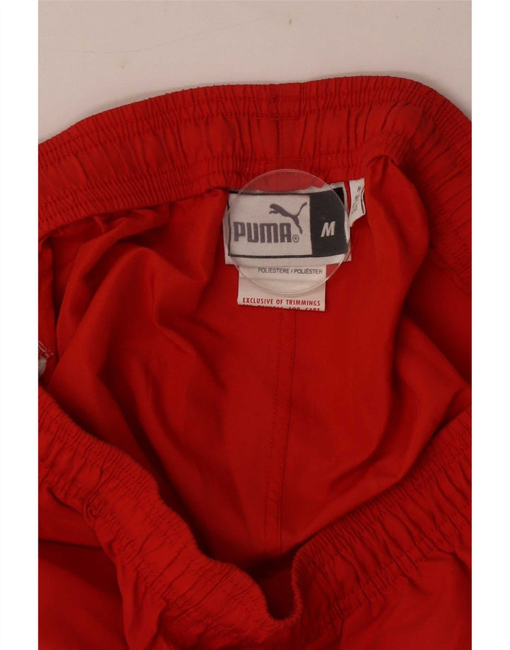 Мужские спортивные брюки-капри с рисунком Puma, средний красный полиэстер