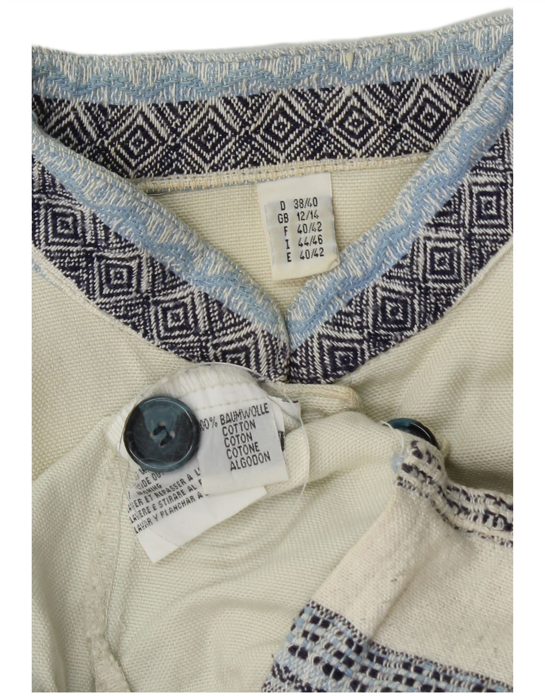 Винтажная женская блузка с длинным рукавом, топ, Великобритания, 12/14, средний, в белую полоску