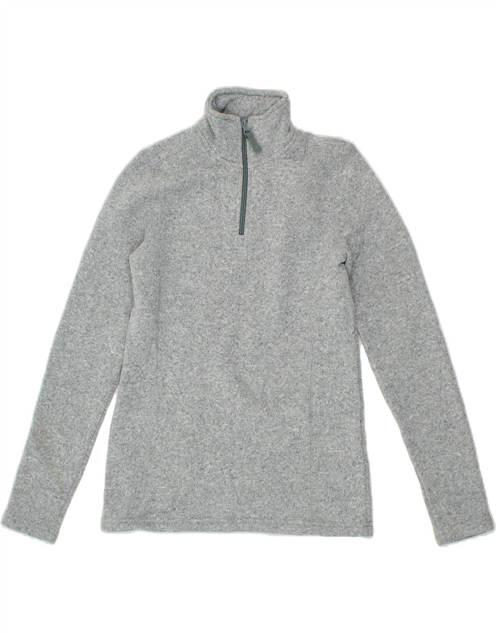 MOUNTAIN WAREHOUSE Womens Zip Neck Fleece Jumper UK 8 Small  Grey Vintage Mountain Warehouse and Second-Hand Mountain Warehouse from Messina Hembry 