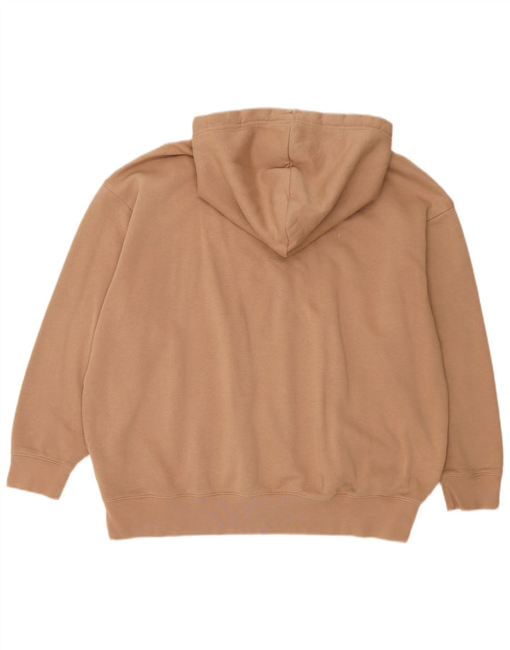 Мужской джемпер свободного покроя Nike с капюшоном, большой размер, бежевый, хлопок