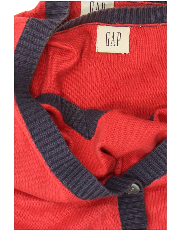 Женский укороченный кардиган GAP UK 14, большой красный цвет с цветными блоками