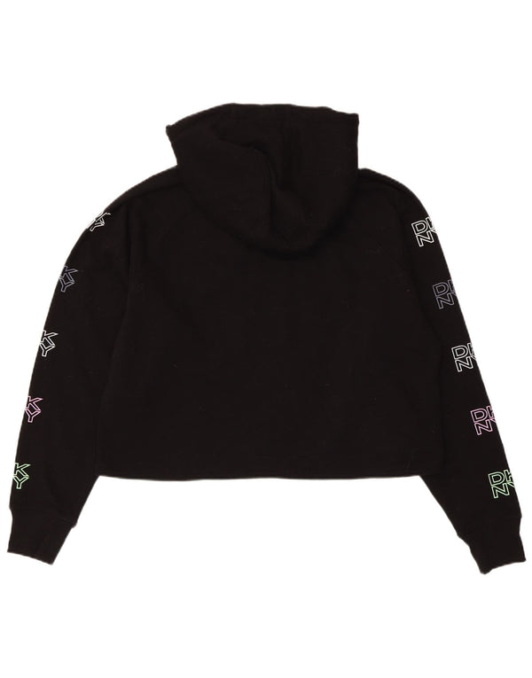 Женский джемпер с капюшоном Dkny Oversized с рисунком UK 6 XS, черный хлопок