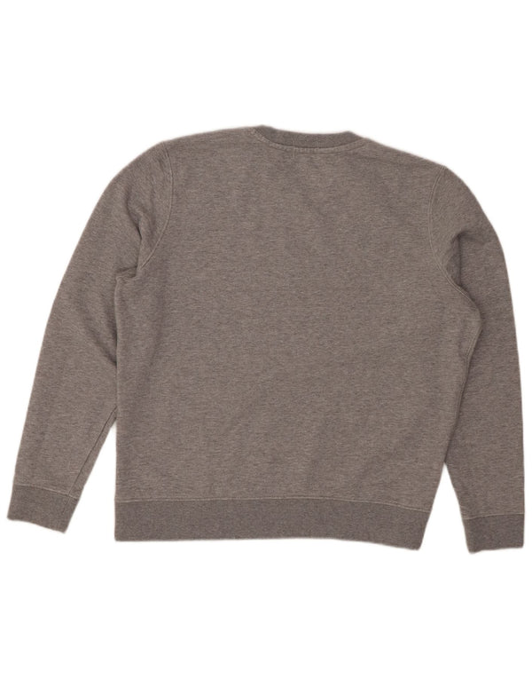 SUPERDRY Женский свитер оверсайз, джемпер UK 12, средний серый хлопок