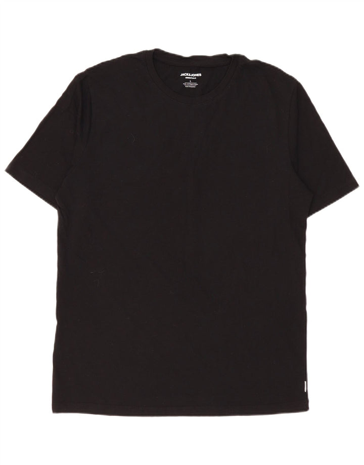 Мужская футболка Jack & Jones, большой черный хлопок