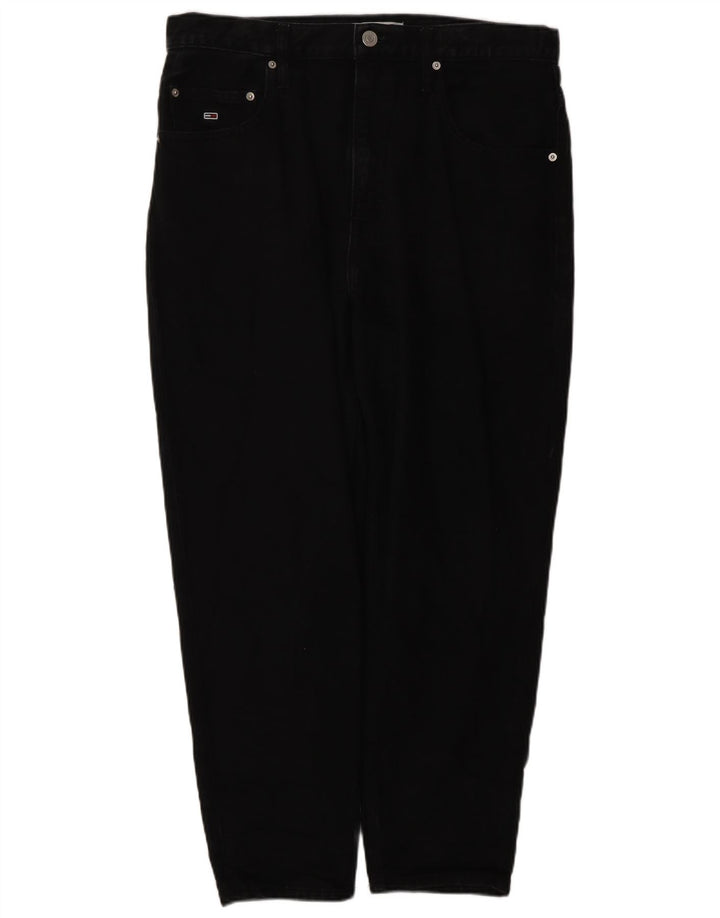 TOMMY HILFIGER Мужские зауженные джинсы W34 L26, черный хлопок